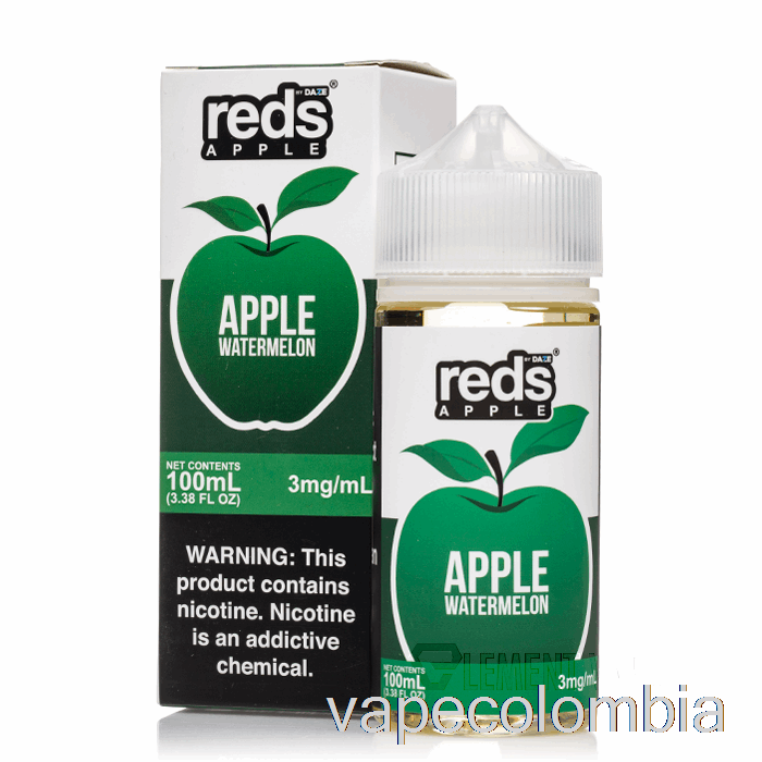 Vape Desechable Sandía - E-juice De Manzana Roja - 7 Daze - 100ml 6mg